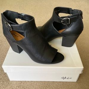 Style & Co Sandal Booties with open toe